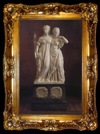 framed  Johann Gottfried Schadow Princesses Luise and Friederike of Prussia, ta009-2